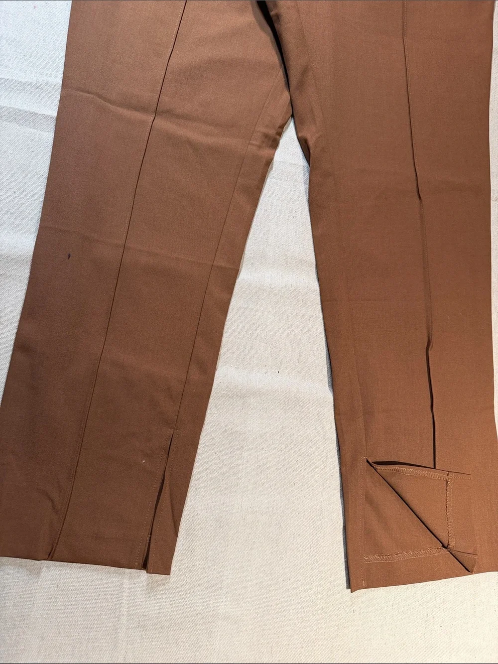 Men's Tailored Brown Dress Pants